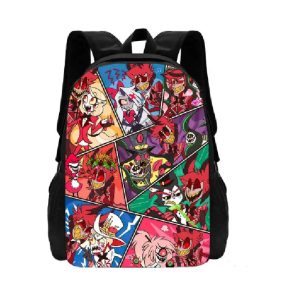 Colorful Hazbin Hotel Backpack for Kids